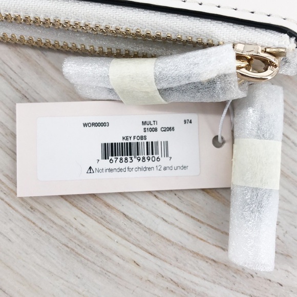 Kate Spade Black White Lucky Draw Double Zip Coin - Picture 6 of 9